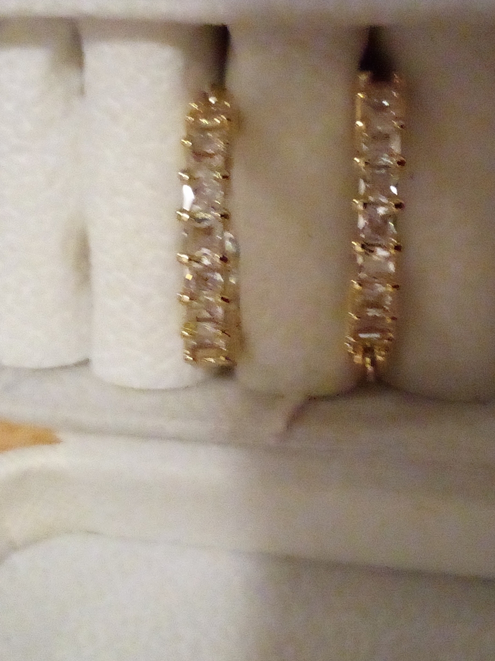 Gold-Tone Crystal Hoop Earrings - Elegant Women’s Jewelry